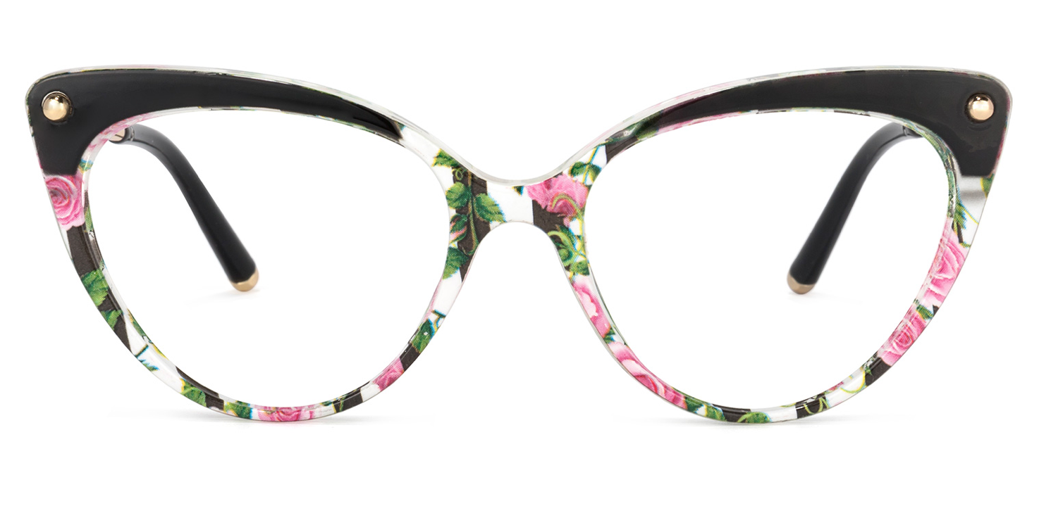 Floral cat top eye sunglasses